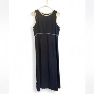 Liz Claiborne Blue Sheath Maxi Dress Sleeveless Crew Neck